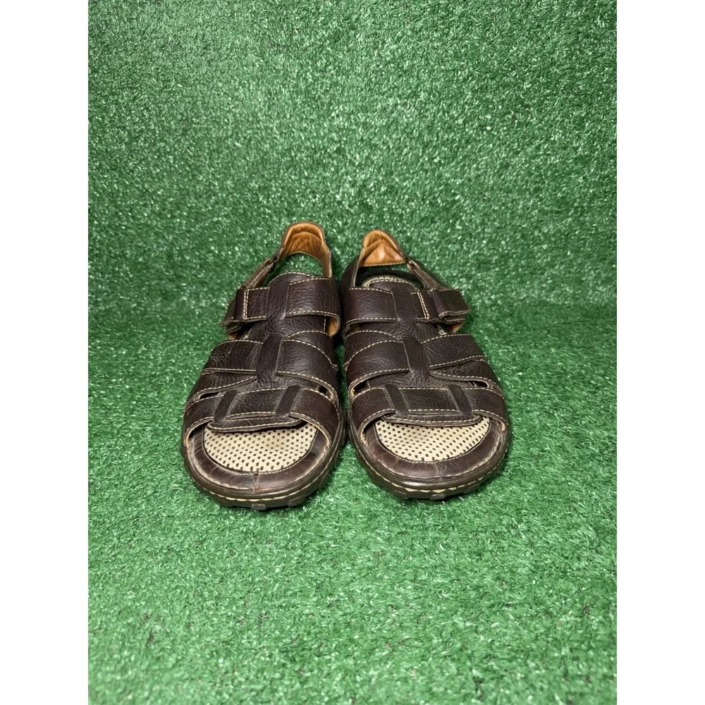 Born Sandals Mens Size 10 US 44 EU Brown Leather Fisherman Comfort Shoe Strappy